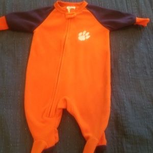 Clemson Baby Footed PJs